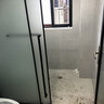 东鹏淋浴房一字型浴室隔断淋浴隔断卫生间干湿分离玻璃推拉移门浴屏 1.5-1.59m/高2m 极窄带缓冲 极速发货 枪灰/雅黑/亮银可选 实拍图