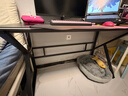 甄严选电脑桌台式电竞桌椅套装组合桌子办公家用桌学习桌书房书桌写字桌 【黑架+黑碳纤纹面】单桌120*60 实拍图