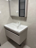 纽耐思智能浴室柜陶瓷一体盆带搓衣板洗手洗脸盆柜组合加深洗漱台池 80cm+半封智能镜柜-加厚不锈钢 免费升级抽拉龙头 实拍图