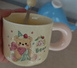 少女心小熊马克杯可爱奶fufu卡通家用带盖水杯送姐妹朋友生日礼物 蝴蝶结小熊【杯+盖+勺】 1个 320ml 实拍图