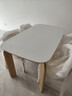 冬熊大象腿餐桌原木奶油风实木岩板餐桌家用桌子日式小户型 原木餐椅*4张 【进口白蜡木】纯白色哑光桌面 实拍图