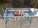 原始人烧烤炉户外不锈钢烧烤架 家用烤肉架便携碳烤炉 畅烤套餐：【304不锈钢烤网】加厚烤炉+16件套 实拍图