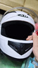AD新国标电动车头盔男女士四季通用电瓶车安全帽男款冬季保暖围巾全盔女款防雾轻便3C认证摩托车头盔 新国标B【白色】透明 实拍图