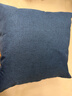 皮尔卡丹（pierre cardin）抱枕靠垫 纯色亚麻沙发抱枕靠垫套加厚仿亚麻 搪瓷蓝 45*45cm 实拍图