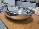 【不锈钢】和面盆厨房烘焙家用火锅盆洗菜打蛋汤锅盆醒面盆料理盆 32cm【热卖款】不锈钢 和面盆 实拍图