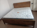 全友家居 胡桃木色实木床1.8米x2米高端大气主卧室双人大床原木轻奢风 实拍图