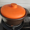 康舒（KANGSHU） 大容量砂锅炖锅家用耐高温陶土沙锅明火燃气陶土煲煮粥煲石锅 橙3.3L+1.1L(3-5人)破损补发 实拍图