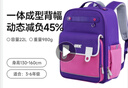 UEK小学生书包减负护脊书包女生儿童3-6年级背包英伦双肩包深紫色 实拍图