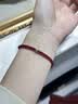 IL&CO尤珂「金鲤」红宝石手链女黄金足金手串女生日双11礼物送妈妈 【足金镭射珠】3-3.5mm红宝石手串「赤瑞」 实拍图
