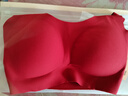 ubras虞书欣同款无尺码内衣女无痕隐形3A抗菌无钢圈文胸罩丝绒红常规版 实拍图