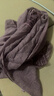 庭睿 秋冬季围巾女棉麻纯色蕾丝百搭日系丝巾春秋长款披肩保暖围脖 皮紫色 实拍图