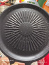 麦饭石烤肉盘家用不粘锅铁板烧韩式烤肉锅电磁炉卡式炉户外烤盘 太阳花烤盘28cm 实拍图