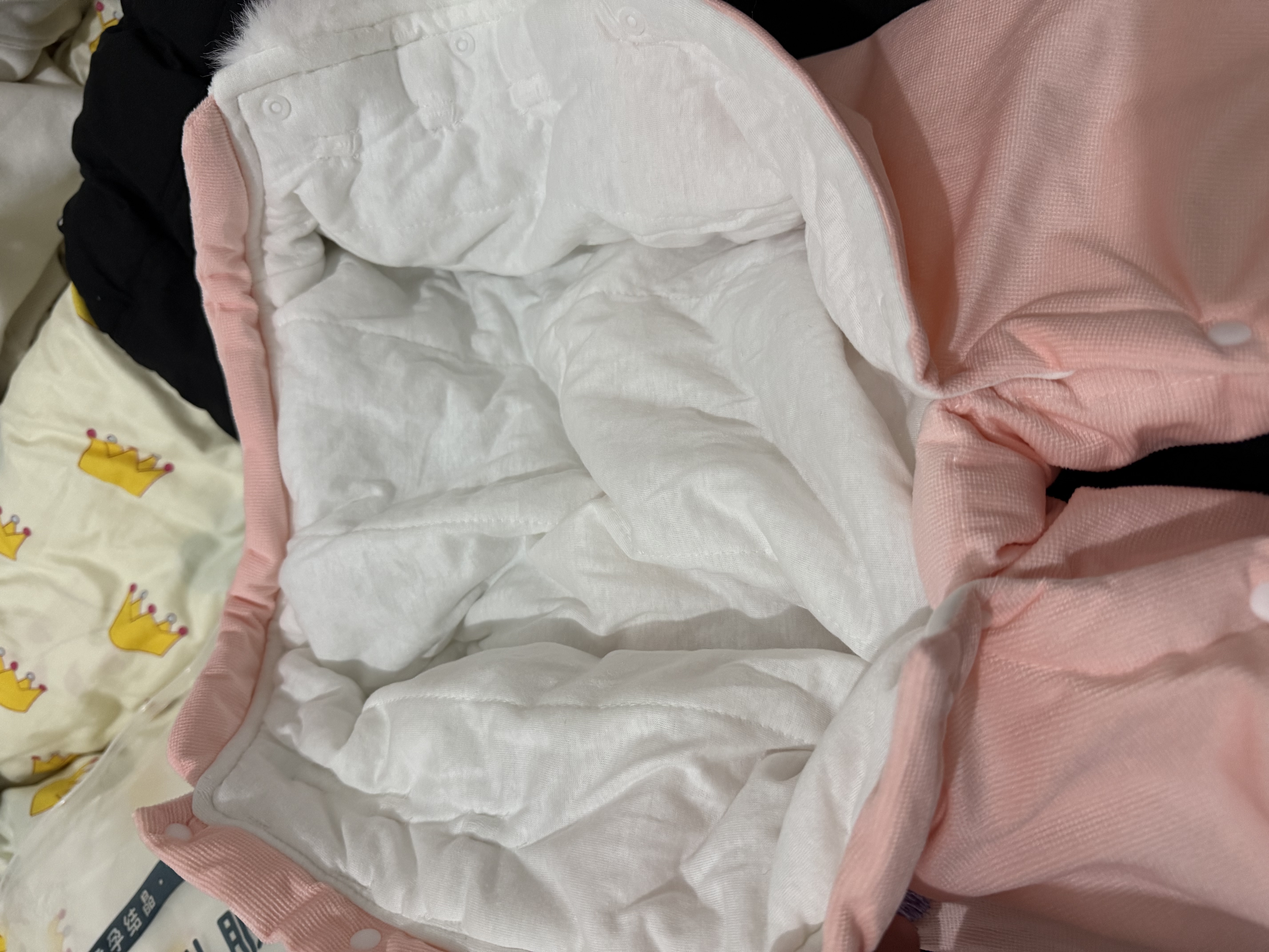 G.duck小黄鸭婴儿连体衣夹棉新生儿衣服秋冬季保暖国风拜年服宝宝薄棉服 满月周岁礼服-粉色（夹棉） 90cm 建议1岁25斤内 实拍图