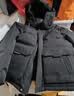 京东京造极寒鹅绒服男女派克连帽羽绒服95鹅绒冬季加厚短款 曜石黑 S 实拍图