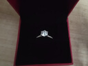 央创时尚中国黄金钻戒求婚戒指莫桑钻莫桑石1一克拉银戒指女款单戒女S925 实拍图