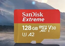 闪迪（SanDisk）128GB TF(MicroSD)内存卡 4K极速金卡A2 V30 U3行车记录仪 运动相机无人机 监控存储卡 读190MB/s 实拍图