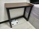 桦林语加固电脑桌台式家用卧室一体写字现代简约书桌学习办公室电竞桌子 黑架子+古橡木【16MM厚加固款】 长80宽40高75cm 实拍图