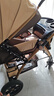 安贝尼 婴儿推车可坐可躺双向推行小孩手推车四轮减震可折叠BB车 至尊版-卡其色四轮橡胶+四轮减震 实拍图