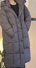 香影【鹅绒服】黑色中长款羽绒服女2025冬季新款修身收腰保暖外套 深灰 M 160/84A/95-110斤 实拍图