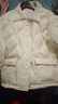太平鸟女装羽绒服轻薄多巴胺无胆衬衫羽绒休闲外套短款 米白色 L 实拍图