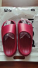 朴西新款EVA踩屎感厚底拖鞋女士居家室内情侣拖鞋男 安哥拉红 35-36 实拍图