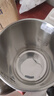 奥克斯（AUX）电热水壶家用大容量烧水壶暖水壶开水壶恒温壶电水瓶304不锈钢0胶水电水壶双层防烫保温壶 2.0L 【大容量】304 不锈钢条纹白 有家的地方就有奥克斯 实拍图