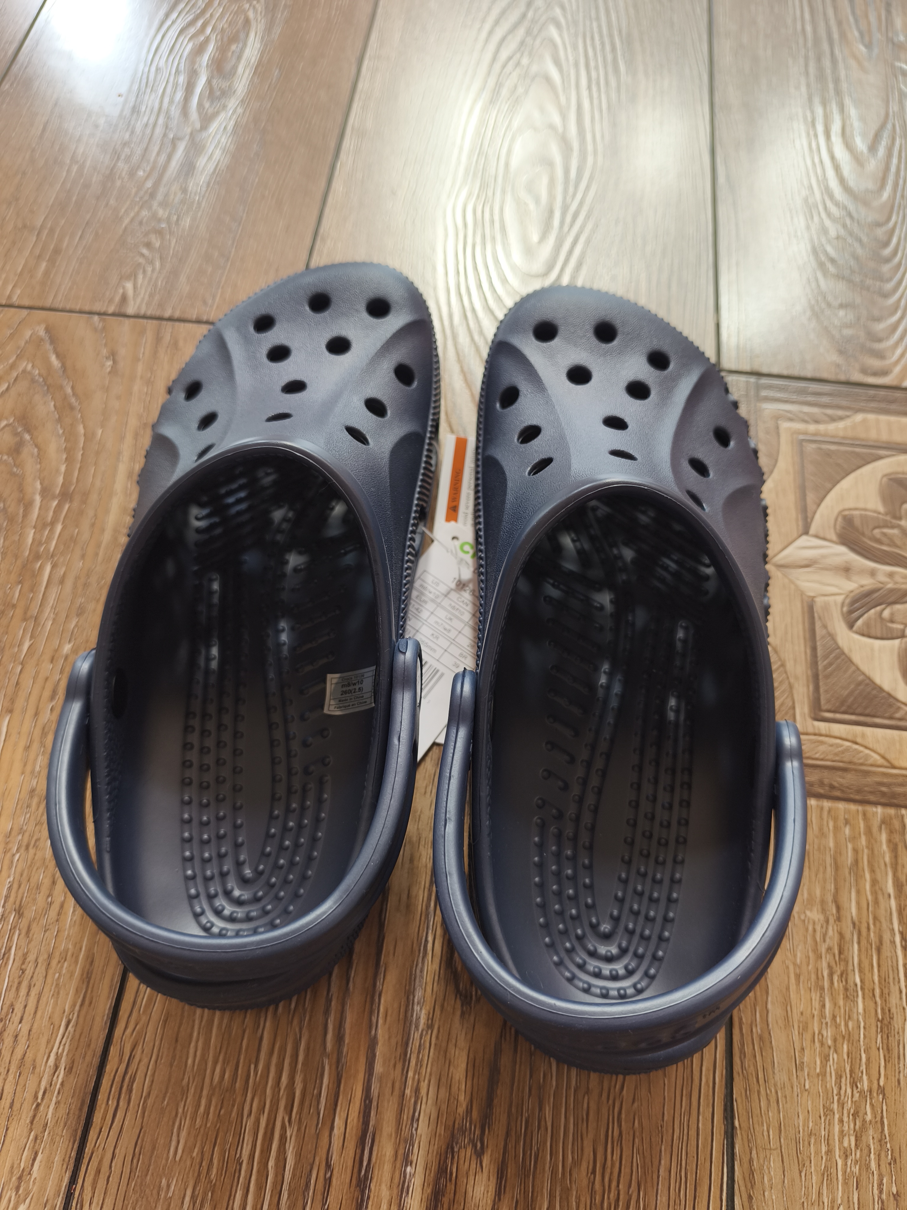 CROCS卡骆驰洞洞鞋贝雅洞洞鞋轻便运动鞋耐磨一脚蹬拖鞋休闲鞋|10126 深蓝-410(含智必星) 41 /42(260mm) 实拍图