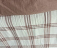 MUJI 柔软洗棉被套套装 枕套套装 床上用品三/四件套纯棉学生宿舍床单 粉色横条纹 加大双人适用1.8米床 床笠款 被套220*240cm 实拍图