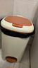 五月花脚踏垃圾桶15L脚踩手按双开盖卫生间客厅厨房带盖垃圾桶 实拍图