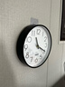 挂钟家用时钟挂墙静音钟表卧室无声石英钟墙上挂表客厅现代简约钟 黑框 8英寸（直径20厘米） 实拍图