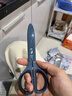 国誉(KOKUYO)SAXA飒飒剪·镀钛立体款剪刀 刀刃无缝不易黏胶 深蓝色 WSG-HSPT251DB 实拍图
