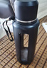 恩尔美（nRMEi）玻璃水杯大容量男士夏季茶水分离泡茶杯防摔耐高温高硼硅水杯子壶 黑色800ml【杯盖可喝水+茶隔】 实拍图