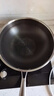 炊大皇 炒锅 304不锈钢炒菜锅煎锅 平底不粘炒锅32cm 可立可视盖不挑灶 实拍图