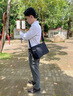 CLVG KMKU轻奢CK男包斜挎包尼龙牛津布单肩包男士休闲通勤背情人节生日礼物 黑色大号 实拍图