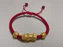 周六福黄金转运珠男女貔貅红绳手绳生日礼物定价AD171272金重约2.08g 实拍图