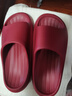 朴西新款EVA踩屎感厚底拖鞋女士居家室内情侣拖鞋男 安哥拉红 39-40 实拍图