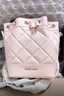 CHARLES&KEITH绗缝菱格链条水桶包双肩包包女包女友生日情人节礼物CK2-10701506 Light Pink浅粉色 M 实拍图