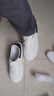 百丽李卿同款休闲鞋小白鞋男夏牛皮舒适厚底休闲板鞋A1160 黑尾翼 43 实拍图