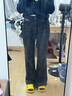 UR2025冬季新款女装休闲基础水洗喇叭牛仔长裤UYB850007 晒单实拍图