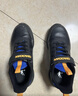 乔丹男大童跑步鞋儿童冬季革面运动鞋子魔术贴童鞋 黑色/炫目蓝36 实拍图