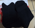 猫人男士袜子男纯棉100%秋冬中筒袜男袜防臭吸汗商务棉袜黑色5双 实拍图