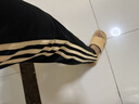 阿迪达斯（adidas）长裤男女秋冬宽松透气直筒裤跑步运动防风休闲裤  黑金 M 实拍图