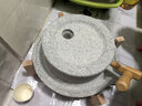 峡山石器 石磨家用 手动青石老石磨 青石磨盘 手工石磨豆浆机豆腐机 30*40带刮浆板+高15厘米木架 实拍图
