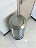 Supercloud不锈钢垃圾桶大号翻盖立式室内外商场酒店摇盖港式桶果皮箱38*73 实拍图