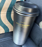 星巴克（Starbucks）杯子 咖啡宝藏系列 高颜值黑色不锈钢保温杯咖啡杯男女士送礼礼物 黑白渐变不锈钢桌面杯430ml 实拍图
