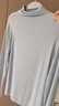 优衣库女装HEATTECH EXTRA WARM混纺高领T恤/长袖9%羊绒478954 478954/61水蓝色 M 实拍图
