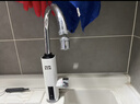 奥克斯（AUX）电热水龙头热水器加热水龙头快速热水变频恒温厨房下进水 【大屏数显】电镀银+漏保插头+万向喷头 实拍图