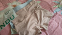 锦度（jindu）平角内裤女士纯棉裆高腰收腹安全女式四角短裤 杏+兰+灰+豆沙 L 实拍图