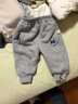 嘟嘟家宝宝加绒裤子冬季加绒儿童加厚长裤男童童装保暖女童冬装 麻灰色 实拍图