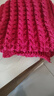百搭韩版针织毛线红色围巾女2024圣诞冬季高级感新年礼物情侣围脖 针织围巾-酒红色-1个装-保暖 1 实拍图
